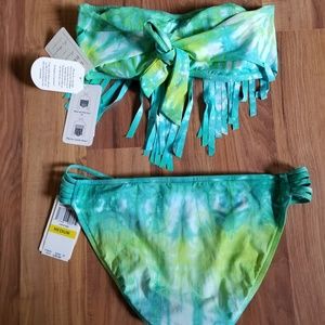 Lucky Brand Swim - Lucky Brand Tie Dye Fringe Bikini Lucky Brand Swim - Lucky Brand Tie Dye Fringe Bikini